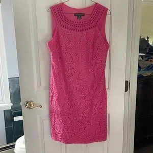 dusty pink long sleeve lace bodycon dress Consie Long Sleeve Mini Dress main image 1